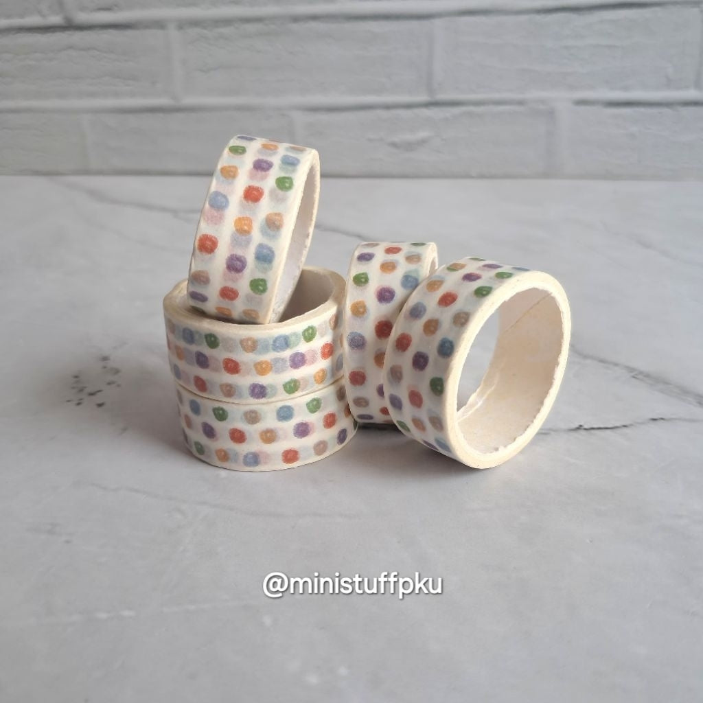 WASHI TAPE PAPER MASKING TAPE MOTIF UNIK LUCU PER 1 PCS