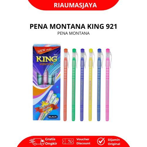 Pekanbaru Pena Montana Murah Model 121 St , Prince 922 , Dan King 921 Per Lusin Isi (12 Pcs)
