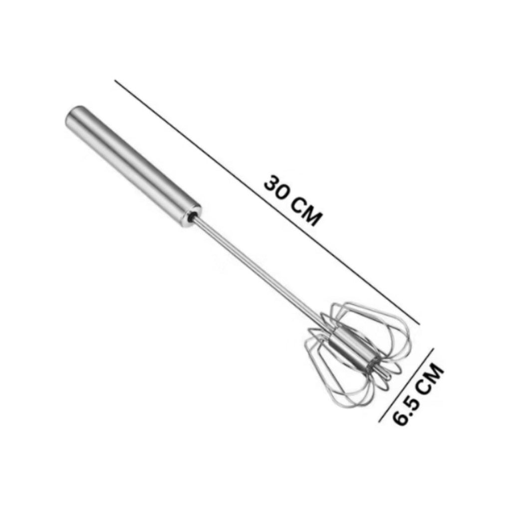 Pekanbaru Hand Mixer Manual Pengocok Telur Stainless Steel Blender Kocokan