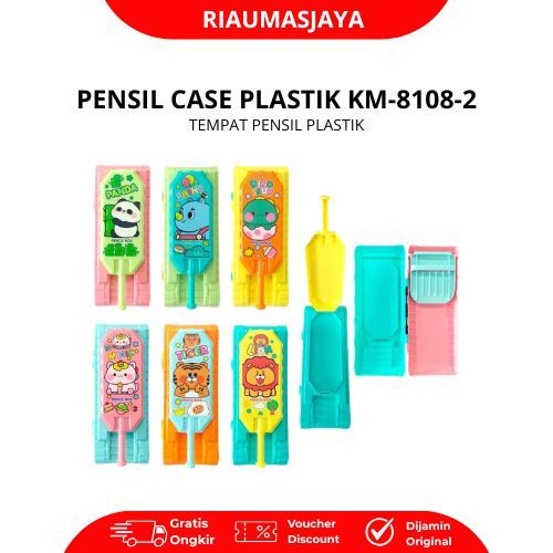 Pekanbaru Pensil Case Plastik Km-8108-2 Motif Tank