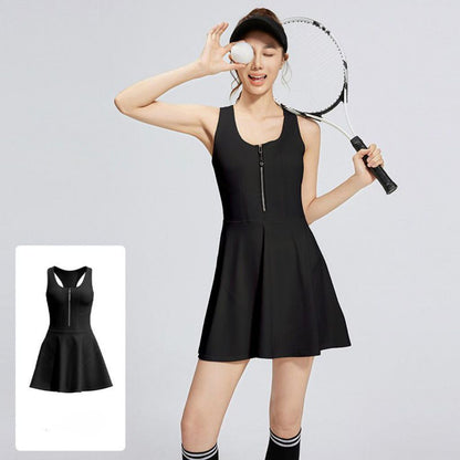 Pekanbaru JevyActive - Zippie Dress - Dress Ritsleting Jumsuit - Rok Padel Tennis Wanita