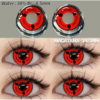 Pekanbaru [Cod] Softlens Kakashi 2 Pcs/1 Pair Cosplay Manga Anime Naruto Halloween