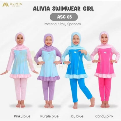 Pekanbaru Alivia House - Alivia Swimwearkids As Girl 03 - Baju Renang Anak Perempuan Muslim
