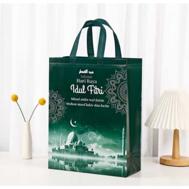 Goodie Bag Lebaran/ Goodie Bag Laminasi Lebaran/ Idul Fitri Standing Box Handle/ New Design Tas Idul Fitri / Tas Souvenir Lebaran