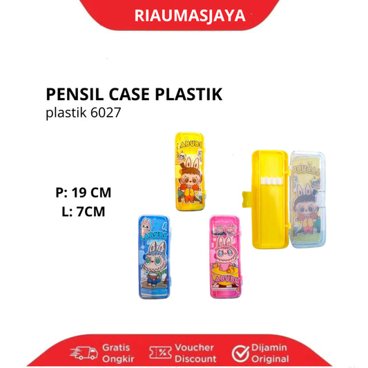 Pekanbaru Pensil Case Plastik / Tempat Pensil Plastik Labubu 6027