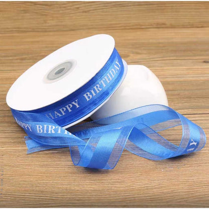 Pekanbaru Pita / Ribbon Tulisan Happy Birthday Warna Warni Per Meter