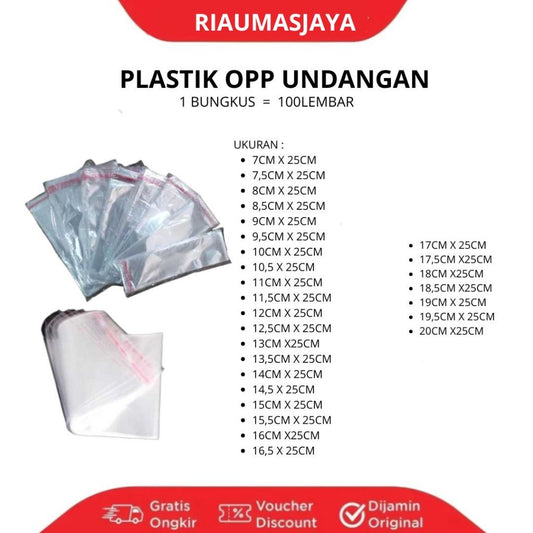 Pekanbaru Plastik Opp Undangan / Plastik Kemasan Baju Seal Lem Semua Ukuran