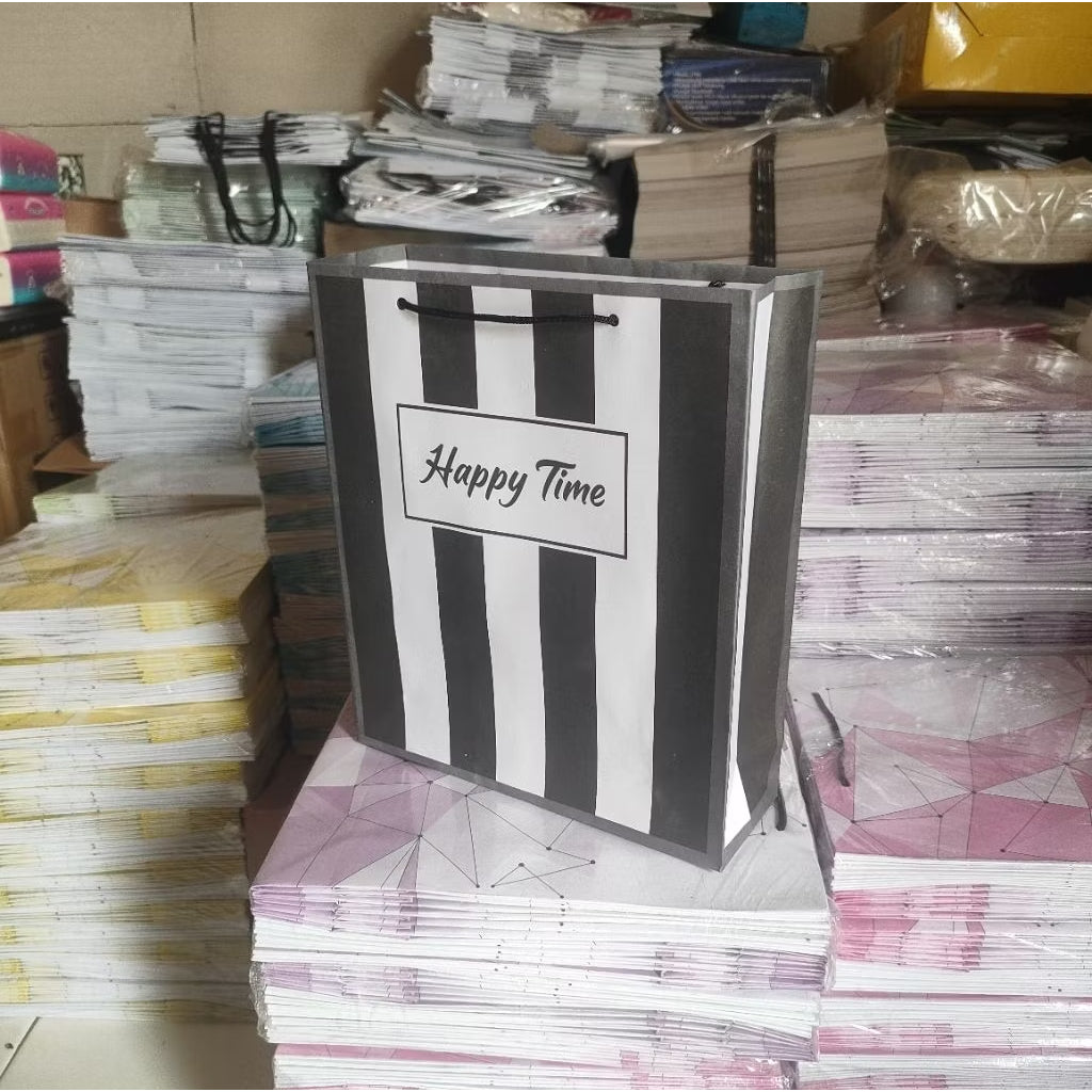 HR- Paper Bag Motif Lovely Hello Kado Satuan Souvenir | Ulang Tahun | Wedding / Kualitas Baik