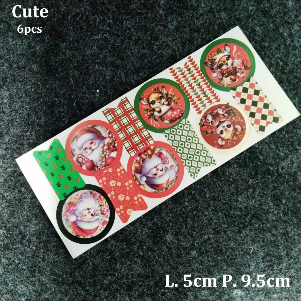 Pekanbaru Christmas Sticker / Sticker Hampers Natal Lembaran Berbagai Motif