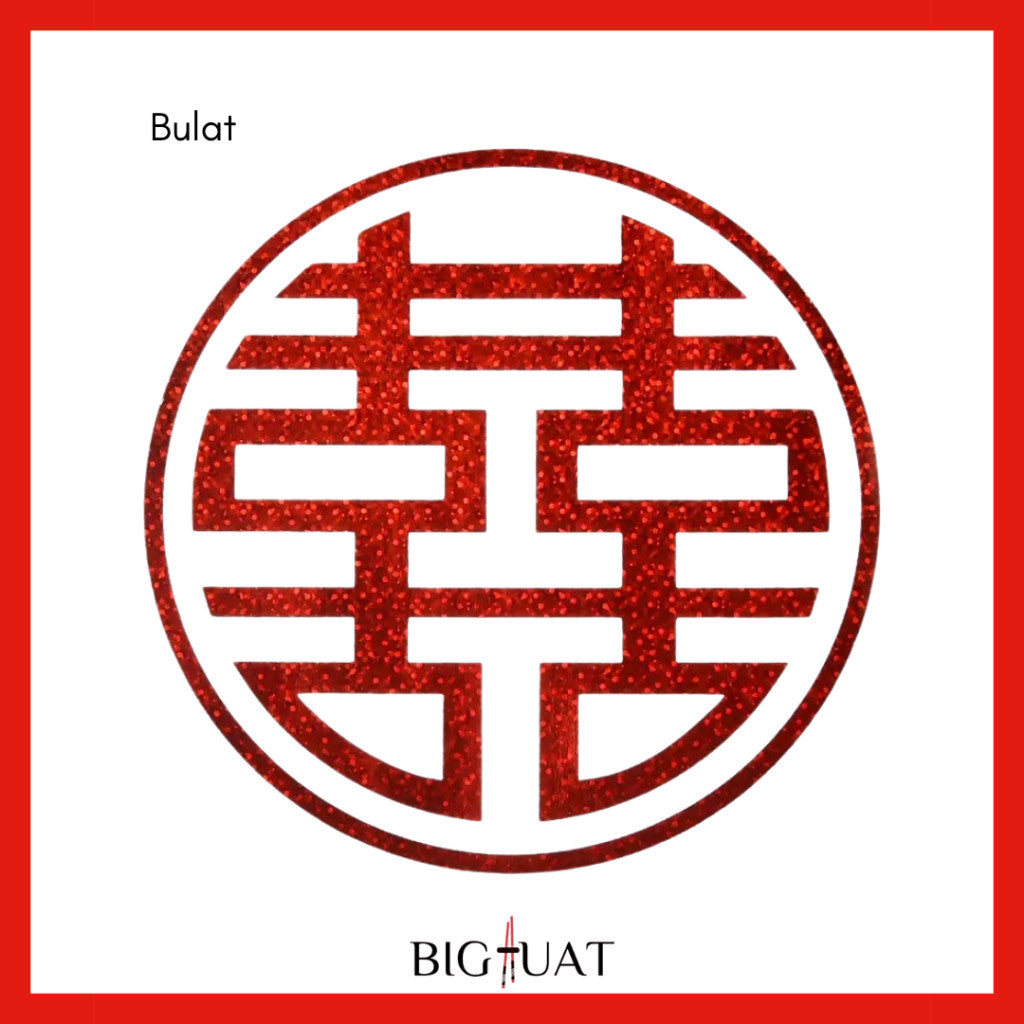 [littlecrab] Sticker Wedding Chinese Shuang Xi Tempelan Stiker Nikah Sanjit Teapai Dekorasi Hiasan Dinding