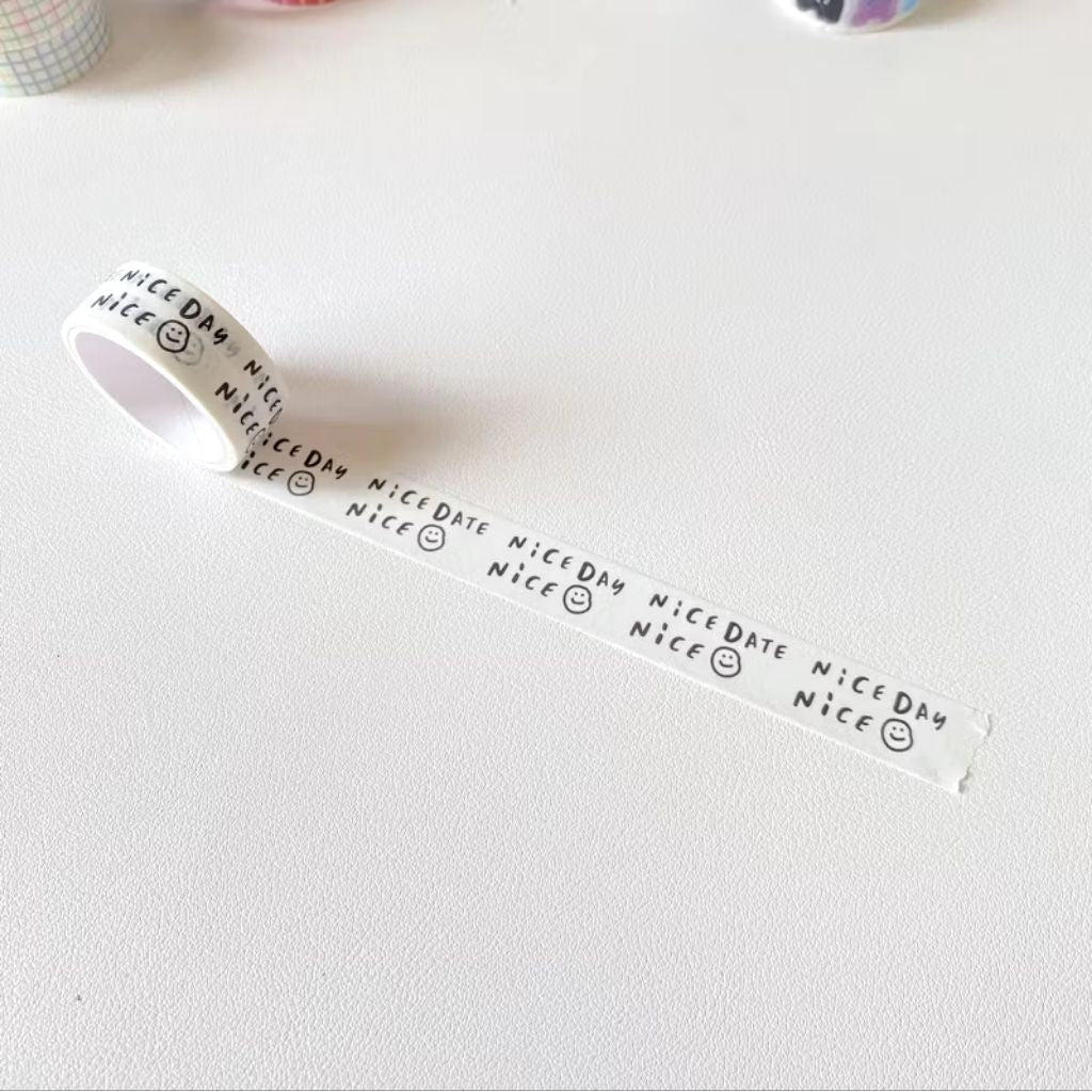 WASHI TAPE PAPER MASKING TAPE MOTIF UNIK LUCU PER 1 PCS