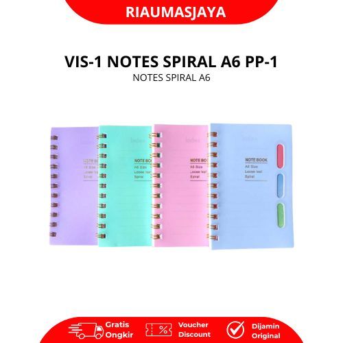 Pekanbaru Notebook / Notes Spiral A6 Vis-1