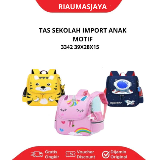 Pekanbaru Tas Sekolah / Tas Ransel Karakter Lucu Import