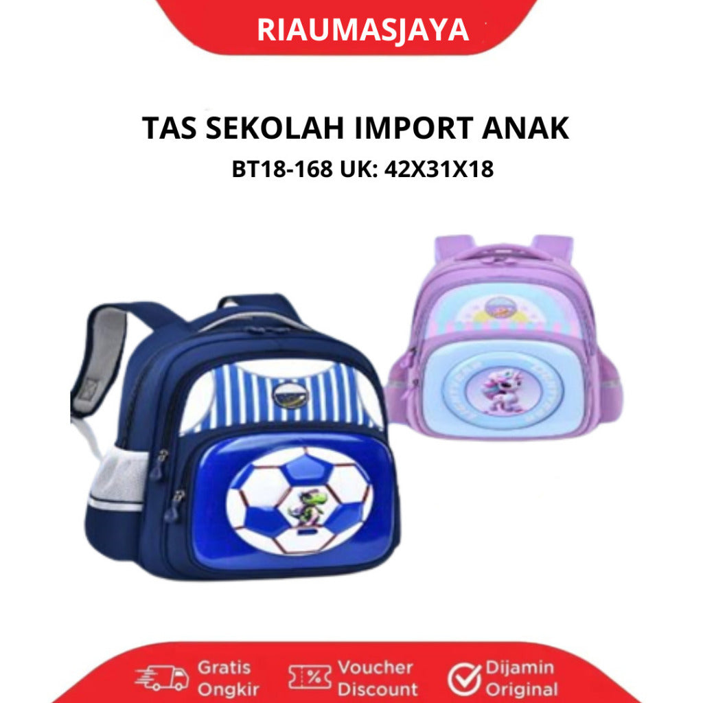 Pekanbaru Tas Import Anak Bt18-168 Motif Anak