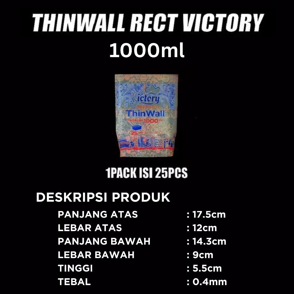 Cup Thinwall PP Victory 25ml 35ml 60ml 100ml 150ml Tutup Nempel Anti Tumpah Bisa Microwave Freezer