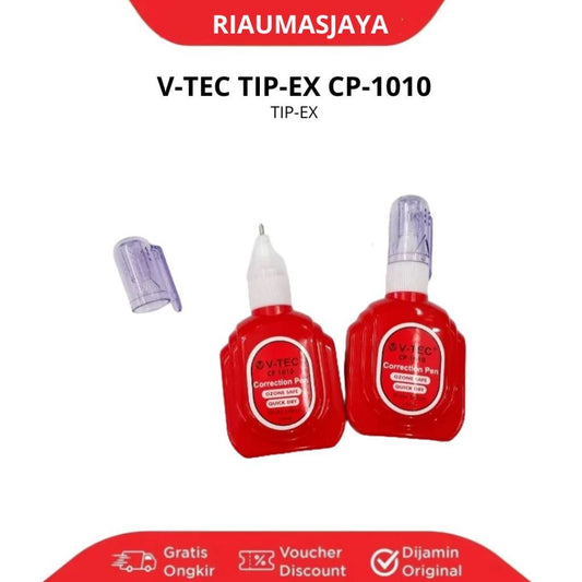 Pekanbaru Tip-Ex Cair 10Ml V-Tec Cp-1010 Merah