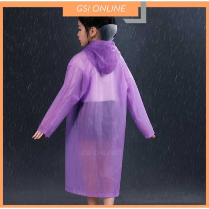Jas Hujan Anak EVA Polos Hoodie Murah Mantel Lengan Anak Polos Jas Hujan Anak Warna EVA Children Raincoat