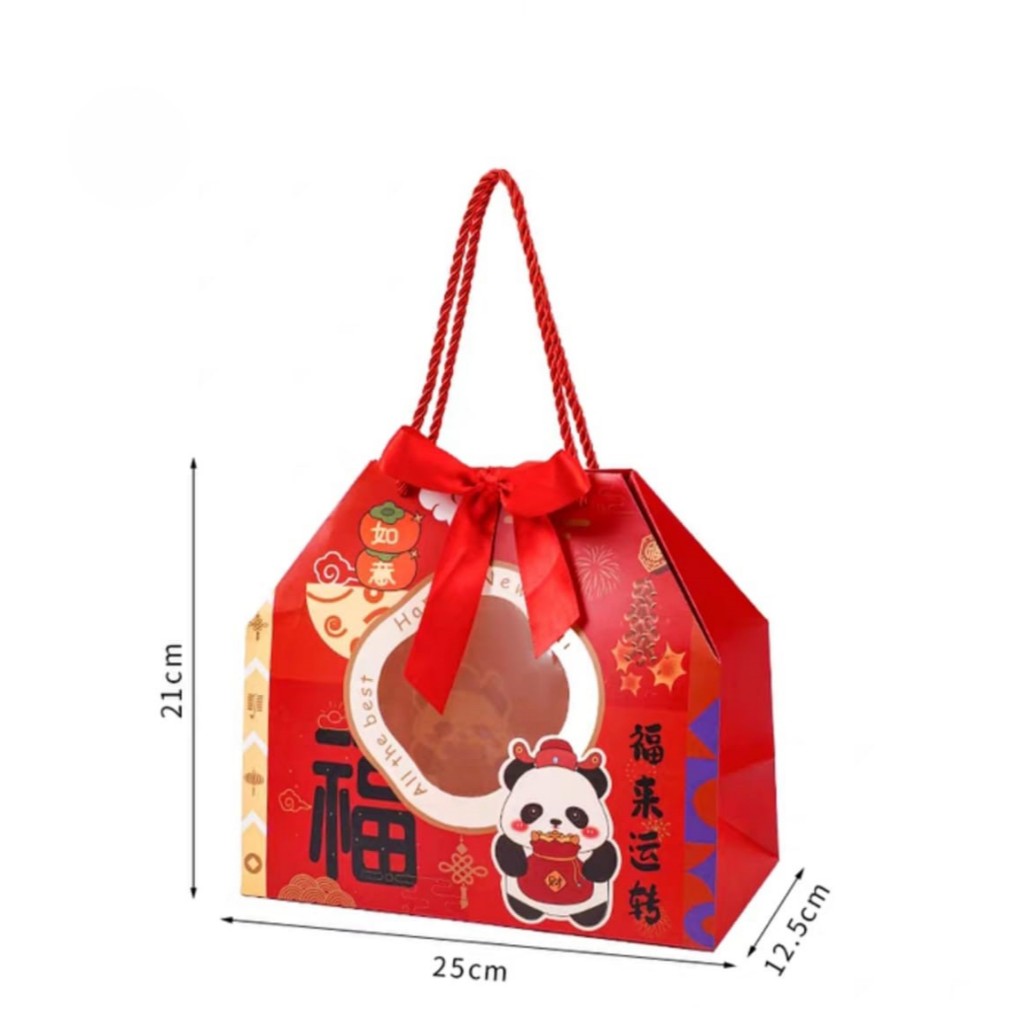 Pekanbaru Cny Hampers Paper Bag/  Hampers Imlek Paper Bagtrapesium Pita Berbagai Ukuran