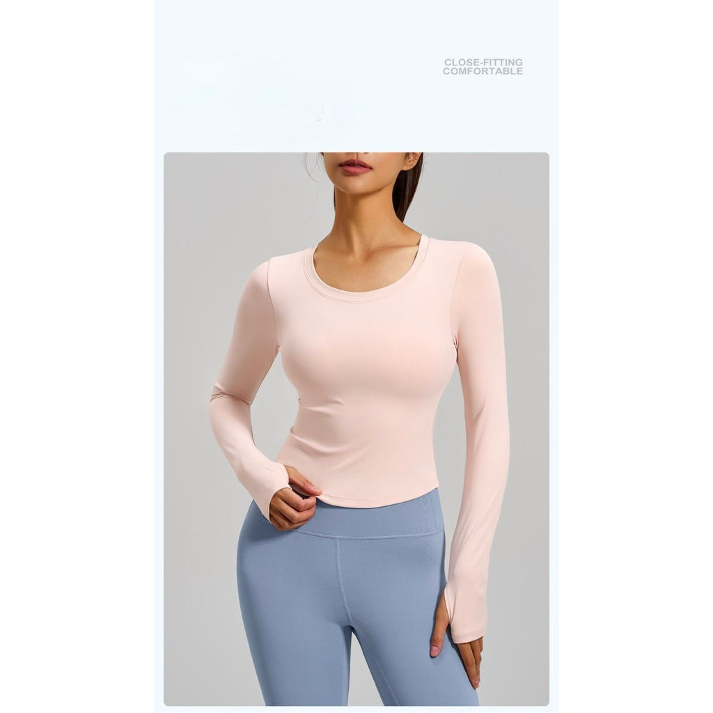 Pekanbaru Roxy Top Baju Olahraga Wanita Lengan Panjang | Yoga Gym Running Stretch Adem | JevyActive