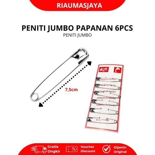 Pekanbaru Peniti Jumbo Stainless 7,5Cm