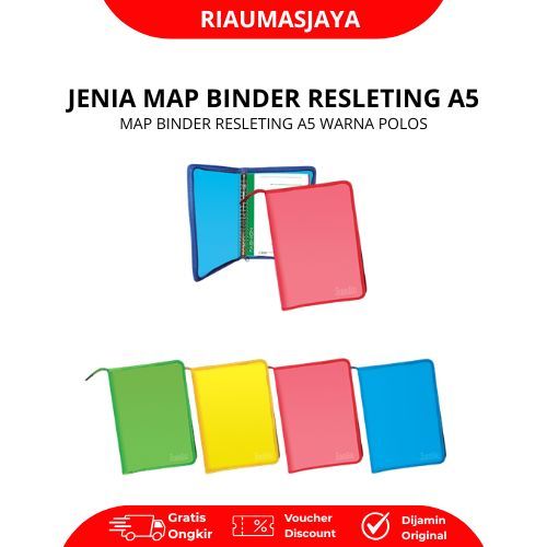 Pekanbaru Jenia Map Binder Resleting A5 Wrn / Binder A5