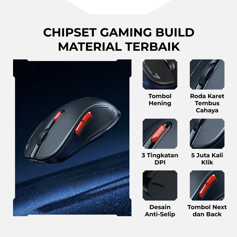 Pekanbaru Gaming Mouse Rechargeable Gamen Gm100W
