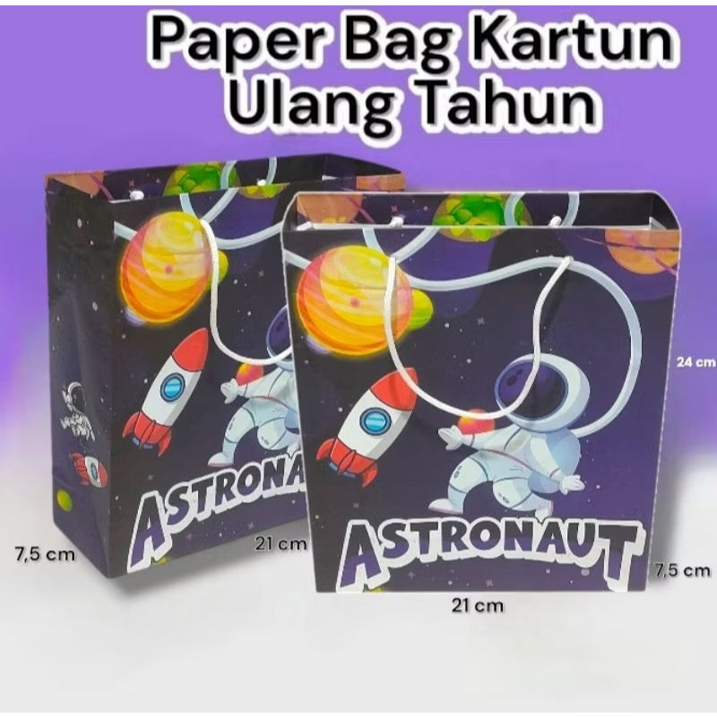 Paper Bag Kado Karakter Kartun Lusinan Eceran Ukuran 21×7×24 cm Cantik Paperbag Karakter Kartun
