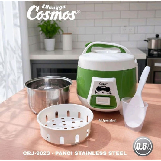 Pekanbaru Magic Com Cosmos Crj-9023 Panci Stainless 0.6Liter / Mini Rice Cooker Cosmos Crj 9023