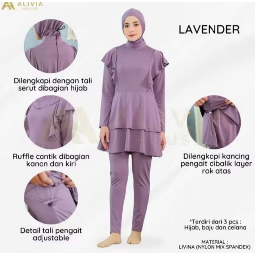 Pekanbaru Alivia House - Alivia Swimwear As09-Baju Renang Muslimah Syari Dewasa Wanita Muslim