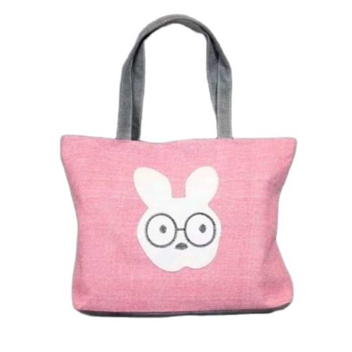 Tote Bag Wanita Simple Tote bag Printing Motif Aesthethic Tote Bag Canvas Resleting Full Colour Tas Sekolah Kuliah