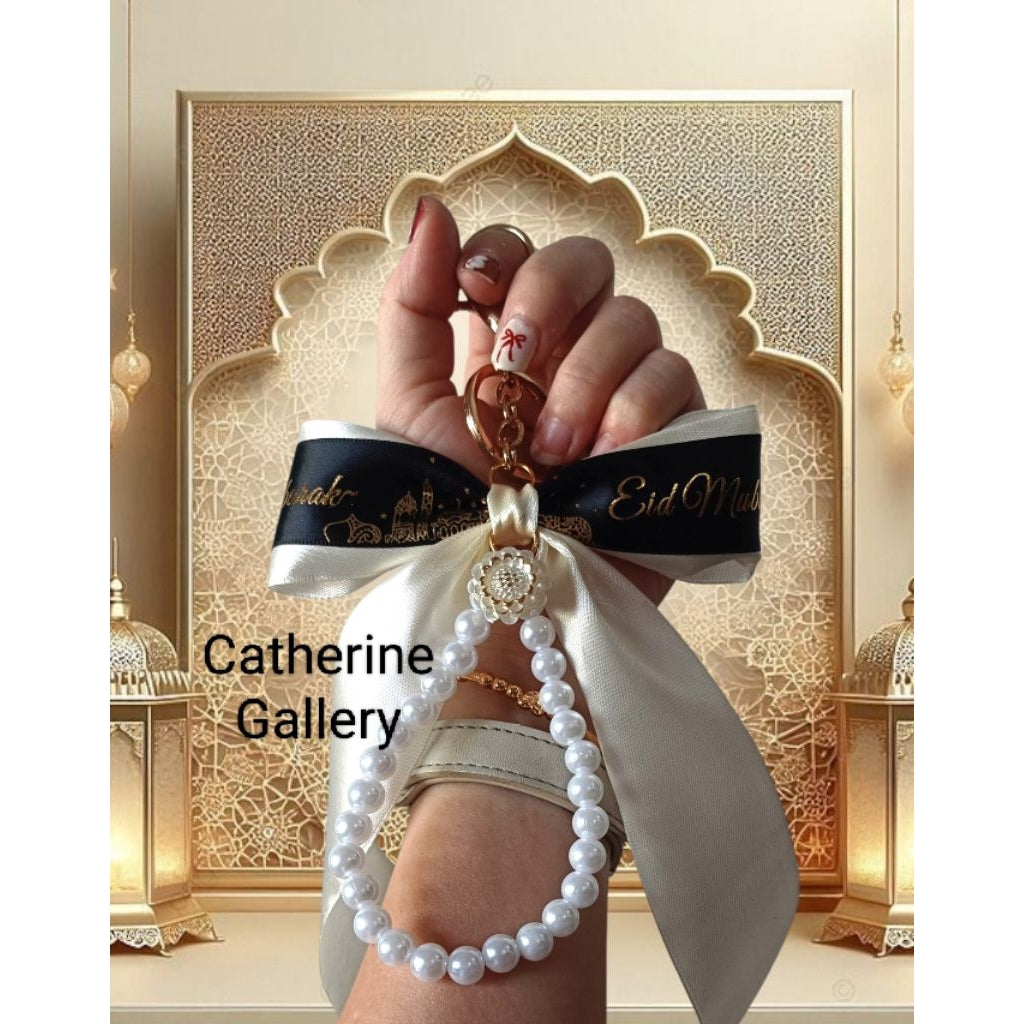 Pekanbaru Hanya 3 Hari Diskon Khusus : Gantungan Tas wanita  Pita Mutiara Clarice Cantik/keychain