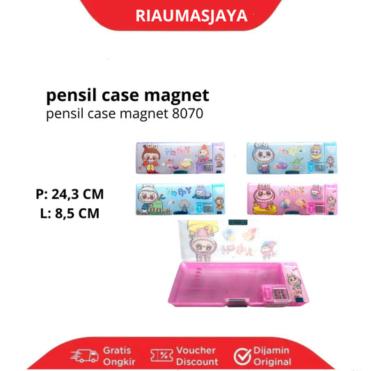Pekanbaru Pensil Case Magnet Dz-8070 Motif Labubu  Warna/ Tempat Pensil Magnet Karakter