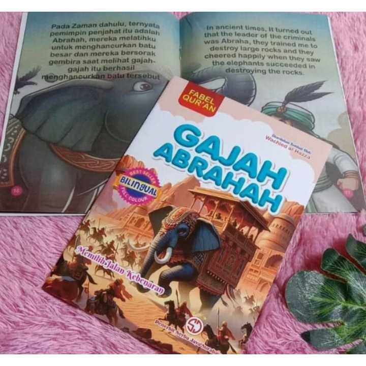 Buku Cerita Fabel Qur'an Bergambar Bilingual Buku Dongeng Dalam Al-Qur'an Terbaru
