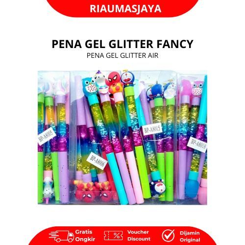 Pekanbaru Pena Gel Air Glitter Blink  Motif 1X3,, Promo Beli 1 Set Bonus 3 Pcs