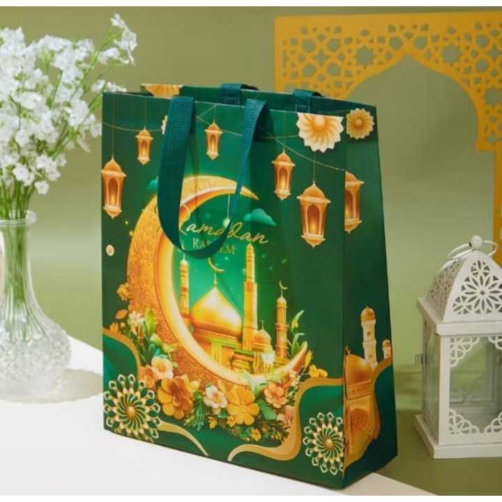 Goodie Bag Lebaran/ Goodie Bag Laminasi Lebaran/ Idul Fitri Standing Box Handle/ New Design Tas Idul Fitri / Tas Souvenir Lebaran