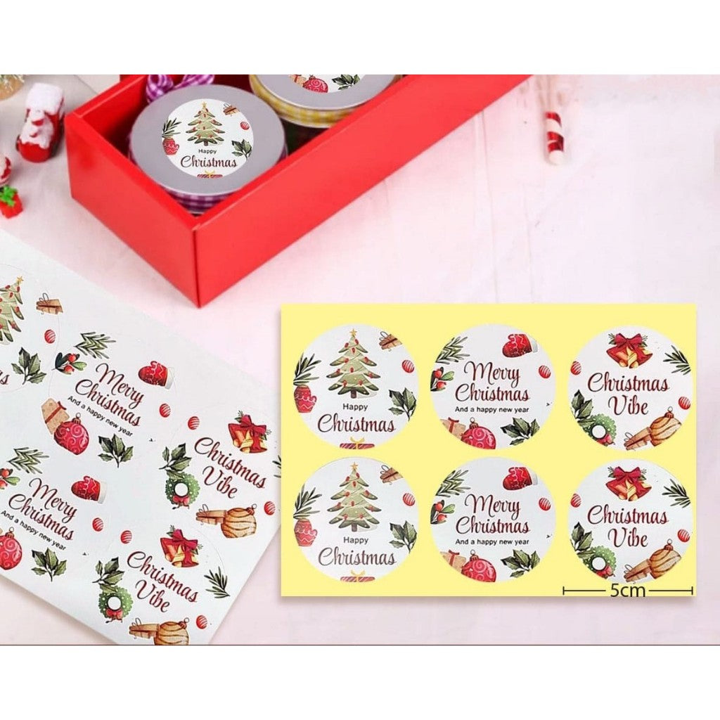 Pekanbaru Christmas Sticker / Sticker Hampers Natal Lembaran Berbagai Motif