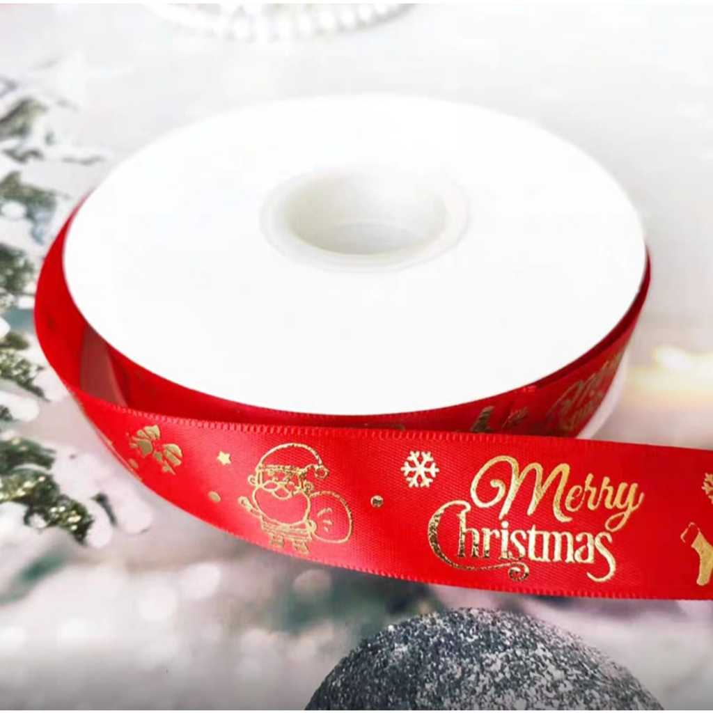 Pekanbaru Christmas Ribbon / Pita Natal Berbagai Jenis Per Meter