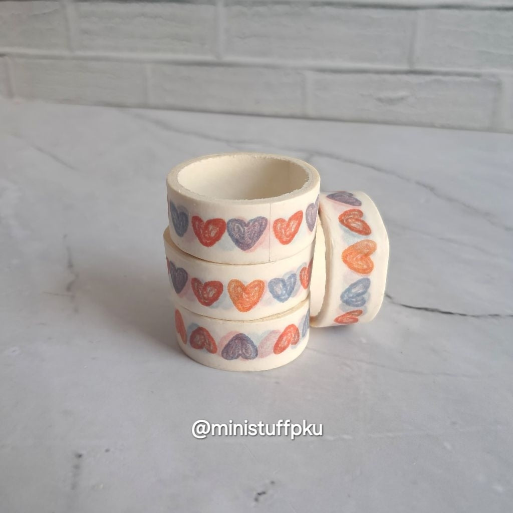 WASHI TAPE PAPER MASKING TAPE MOTIF UNIK LUCU PER 1 PCS