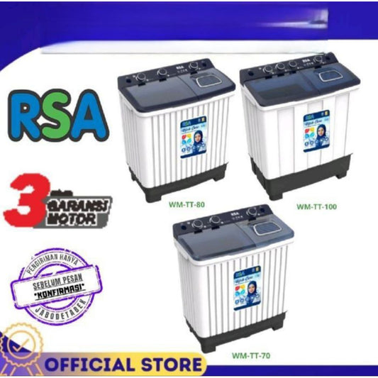 Pekanbaru Mesin Cuci 2 Tabung Rsa 7Kg 8Kg 10Kg Garansi Motor 3Tahun