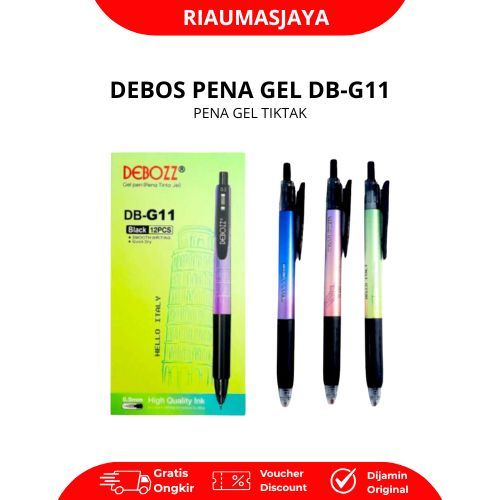 Pekanbaru Debozz Pena Gel Tiktak Db-G11 Hitam 0.5Mm Tinta Hitam