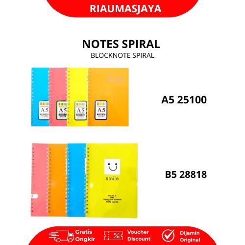 Pekanbaru Notebook / Notes Spiral A5&B5
