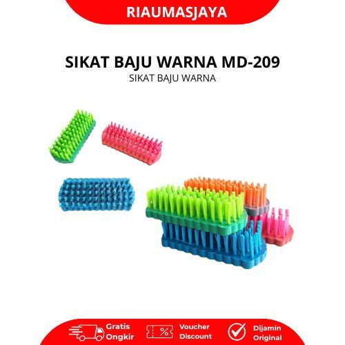 Pekanbaru Sikat Baju Plastik Md-209 Warna Isi 12 Pcs Dengan Bulu Nilon Kuat Gagang Ergonomis Tahan Lama Untuk Pakaian Dll