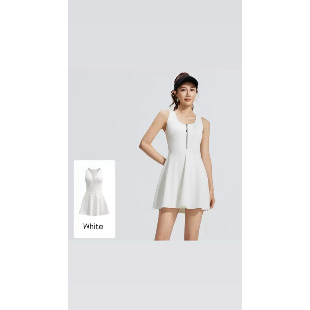 Pekanbaru JevyActive - Zippie Dress - Dress Ritsleting Jumsuit - Rok Padel Tennis Wanita
