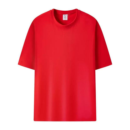 [littlecrab] Kaos Polos Lengan Pendek Simple Tanpa Gambar Warna Merah dan Putih Plain T-shirt Kaos Couple Teman Pacar Keluarga Sahabat Unisex Kaos Oversize Berkualitas Unisex Korean Style