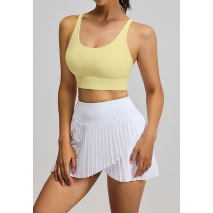 Pekanbaru JevyActive - Slit Skort - Rok Tenis Padel Wanita - Rok Plisket Olahraga - Rok Pendek Sporty