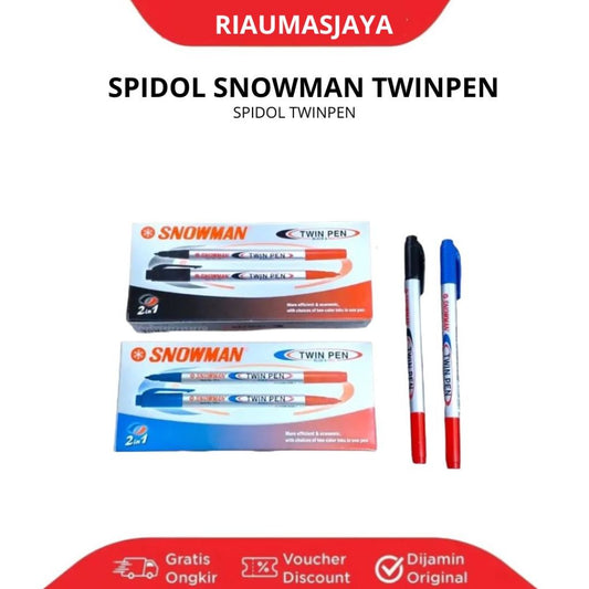 Pekanbaru Spidol Snowman Twin/Dua Warna