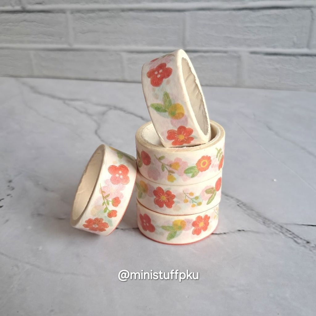 WASHI TAPE PAPER MASKING TAPE MOTIF UNIK LUCU PER 1 PCS
