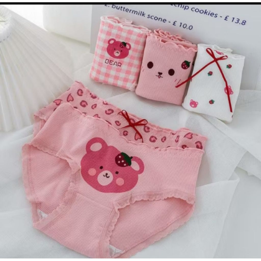 Pekanbaru Cd Celana Dalam Wanita Strawberry Pink Mulus Sutra Briefs Mid