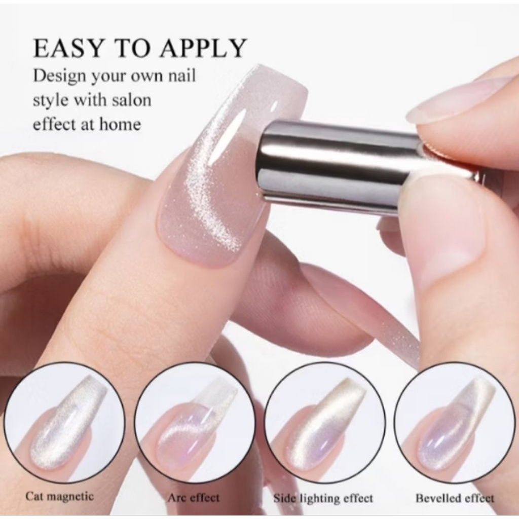 Pekanbaru Cat Eyes Magnet Mini Silinder Crystal Nail Art Gel Nail Polish / Magnet Cat Eye Mini Nail Kuku Kutek