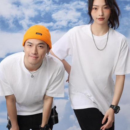 [littlecrab] Kaos Polos Lengan Pendek Simple Tanpa Gambar Warna Merah dan Putih Plain T-shirt Kaos Couple Teman Pacar Keluarga Sahabat Unisex Kaos Oversize Berkualitas Unisex Korean Style